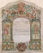 Contrat de mariage, Vercelli (Italie), 1776