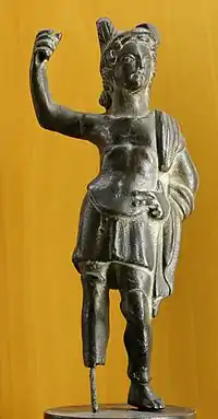 Mars cuirassé, figurine en bronze, IIe – IIIe siècle.