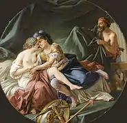 Mars et Vénus surpris par Vulcain, Louis Lagrénée, 1768. Musée du Louvre.