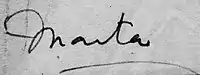 signature de Marta Colvin