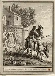 Gravure de Pieter Franciscus Martenisie d'après un dessin de Jean-Baptiste Oudry.
