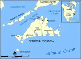 Carte de Martha's Vineyard.