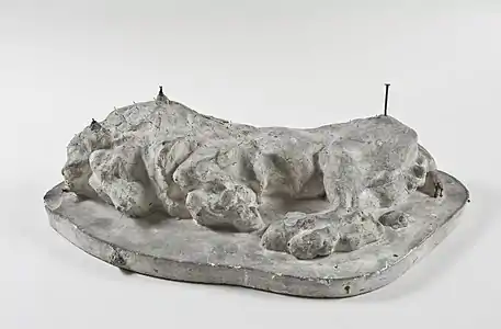 Lion couché (1908), sculpture, Musée Rodin