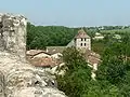 Vue sur l'église de Marthon