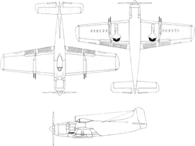 vue en plan de l’avion