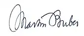 signature de Martin Buber
