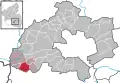 Localisation de Martinshöhe dans la Verbandsgemeide et dans l'arrondissement