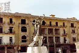 Statue des martyrs pendant la guerre de 1982.