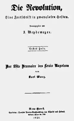 Image illustrative de l’article Le 18 Brumaire de Louis Bonaparte
