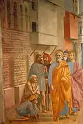 l'Ombre de saint Pierre...par Masaccio.