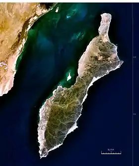 Vue satellite de l'île