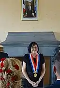 Paulette Gauthiez en salle des mariages le 27 octobre 2018.