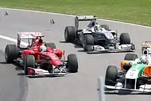 Photo de l'accrochage entre Massa et Liuzzi