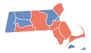 Résultats de l'élection par comtés (en haut) et par communes (en bas)