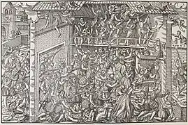 Le massacre de Wassy (gravure du XVIe siècle).