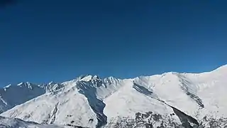 Le massif des Arves depuis le Crey du Quart.