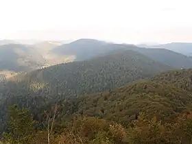 Le massif de la Haute Bers vu du Ballon d'Alsace.