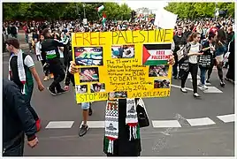 Manifestation pro-palestinienne à Berlin (Allemagne).