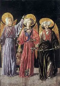 Les Trois Archanges (vers 1450), Berlin, Gemäldegalerie.