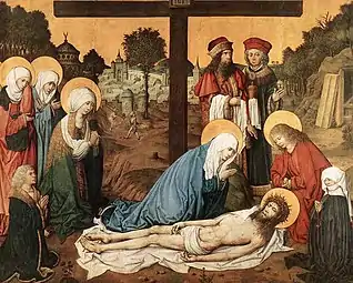 Maître du Livre de Raison, 1480-85 La Lamentation sur le ChristGemäldegalerie Alte Meister, Dresde