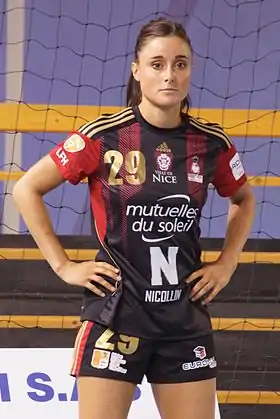 Mathilde Nicollet en 2016sous le maillot de Nice.