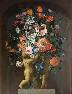 Fleurs et Putti, collaboration avec Pieter Hardimé