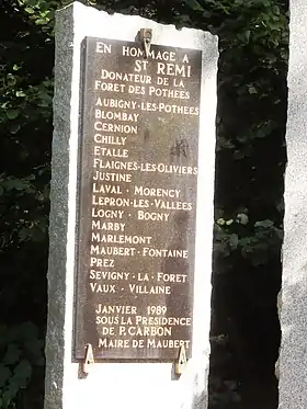 Mémorial de la forêt des Pothées.