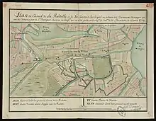 Mauguio : plan du canal de la Radelle