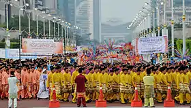 Parade festive, dans la ville de Putrajaya en Malaysie, à l'occasion du Mawlid.