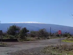 Vue du Mauna Loa enneigé.