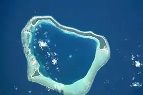 Image satellite de Maupihaa.