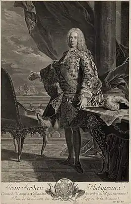 Gilles Edme Petit, Jean-Frédéric Phélypeaux de Maurepas