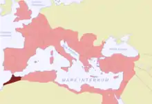Carte géographique de l'Empire romain au en 116