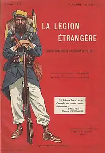 Uniforme de la Légion étrangère en 1914.