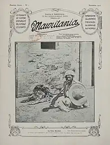 Un lion de l'Atlas photographié à Bordj Bou Arreridj en Algérie en 1910.