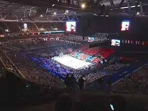 Le stade Pierre-Mauroy en configuration basket (Eurobasket 2015).