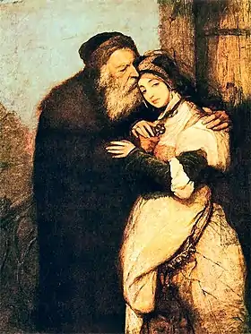 Shylock et Jessica, par Maurycy Gottlieb (1876).