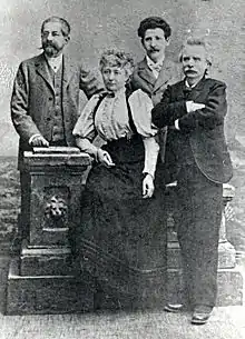 Max Abraham (son éditeur), Nina Grieg, Oscar Meyer, et Grieg.