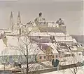 Vue de l'abbaye de Klosterneuburg en hiver, 1924.