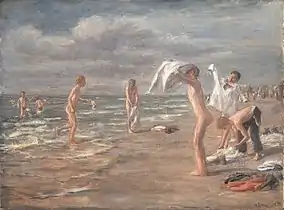 Max Liebermann, Garçons se baignant, 1898