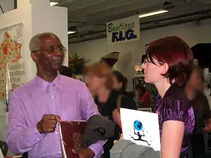 Daniel Maximin au Salon du Livre (2006).