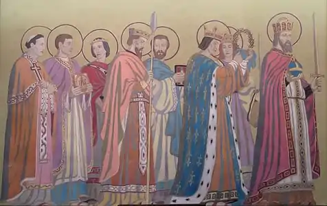 Peinture dans les vaissaux latéraux de l'église Saint-Sauveur.