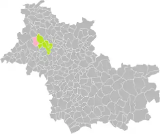 Mazangé dans le canton de Vendôme en 2016.