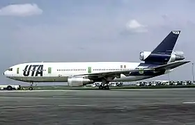 N54629, le DC-10 d'UTA, impliqué dans l'accident, en 1981