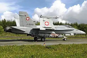 Un F/A-18C à Ørland Main Air Station en 2012.
