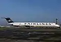 McDonnell MD-81 LX-FAA en janvier 1998 à Paris-Roissy