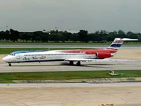 Un McDonnell Douglas MD-82 de One-Two-Go Airlines similaire à celui impliqué dans l'accident.