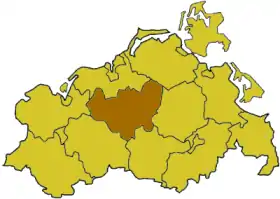 Localisation de Arrondissement de Güstrow