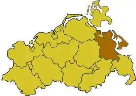 Localisation de Arrondissement de Poméranie-Occidentale-de-l'Est
