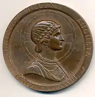 Médaille à l'effigie de Sainte Hélène, 1946, bronze 59mm